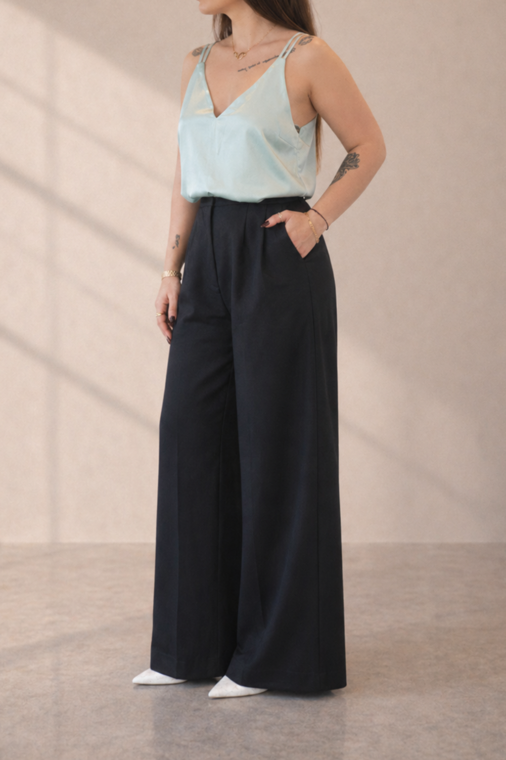 Pantalon taille haute noir