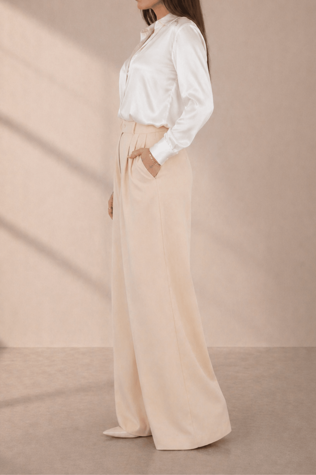 Chemisier effet soie blanc - Isalise Label Paris