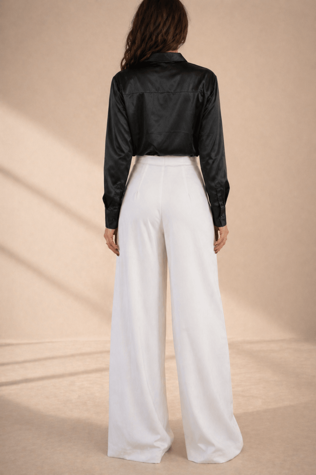 Chemisier effet soie noir - Isalise Label Paris